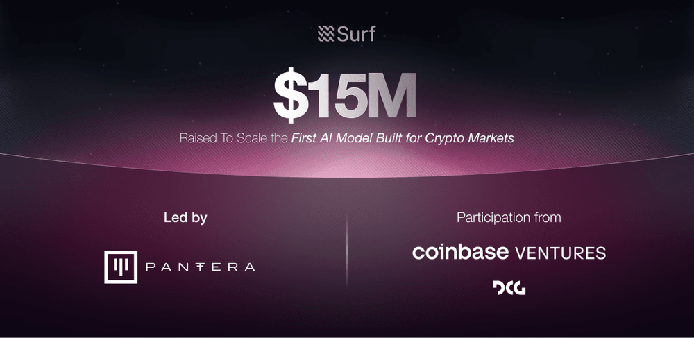 Surf Raises $15M to Scale the First AI Model Purpose-Built for Digital Assets